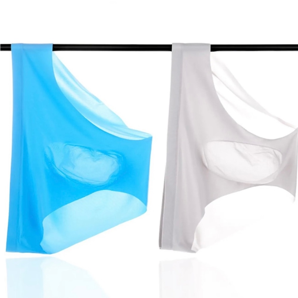 3 Pieces Semi-Clear Silk Briefs